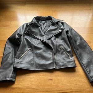 Grey leather jacket
